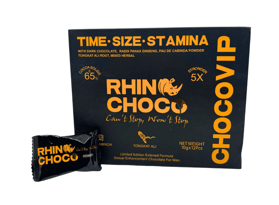 Rhino Choco Power vip Chocolate 12 Pieces Genuine 5 x stronger